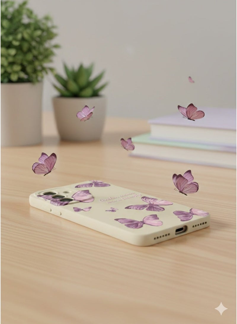 Red Butterfly Soft TPU Case For Samsung Galaxy A56 5G Shockproof Silicone Cover  (white, Samsung Galaxy A56) - Image 3